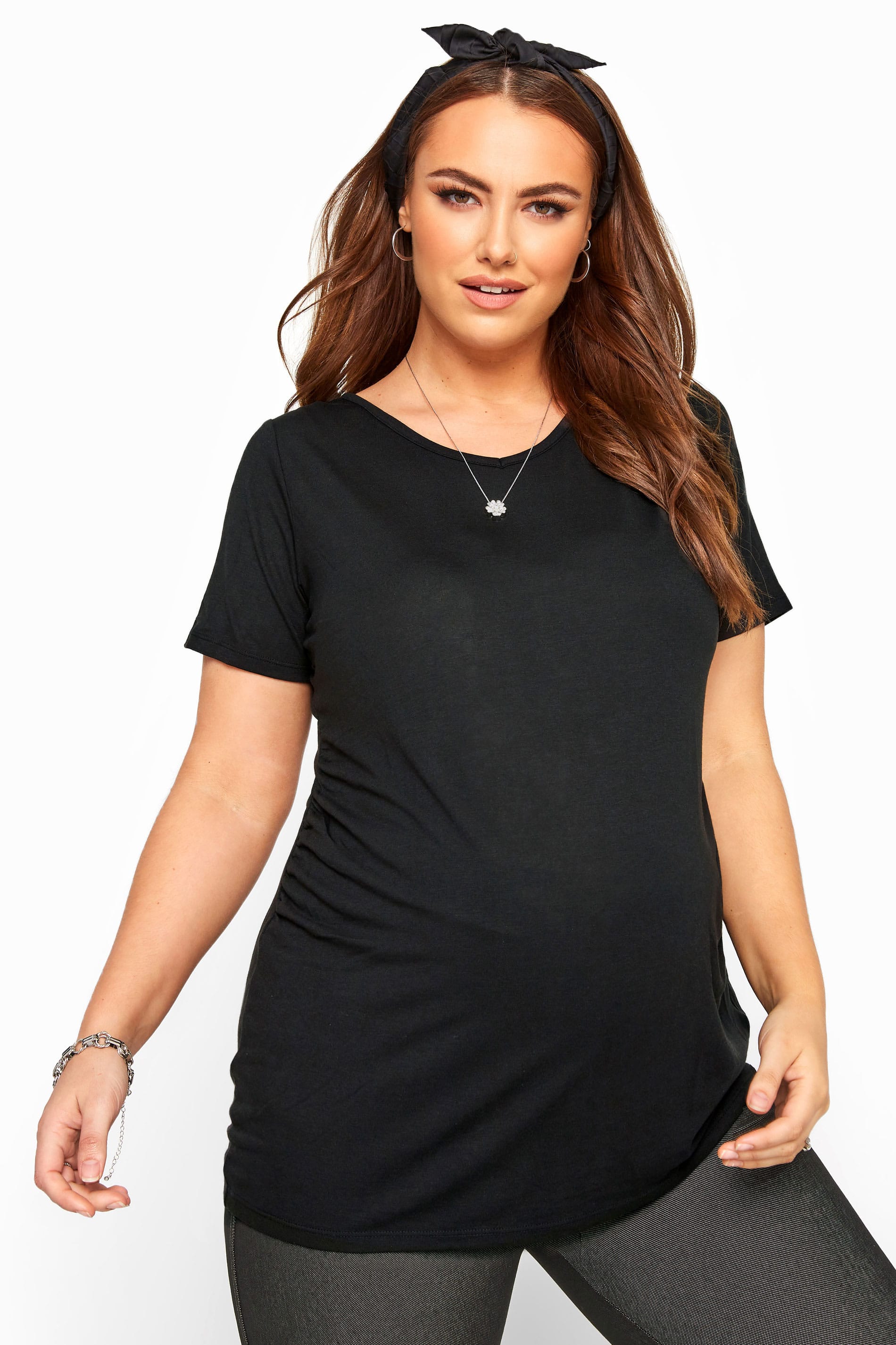 CURVE - - BUMP IT UP Black 3/4 Sleeves Wrap Maternity 