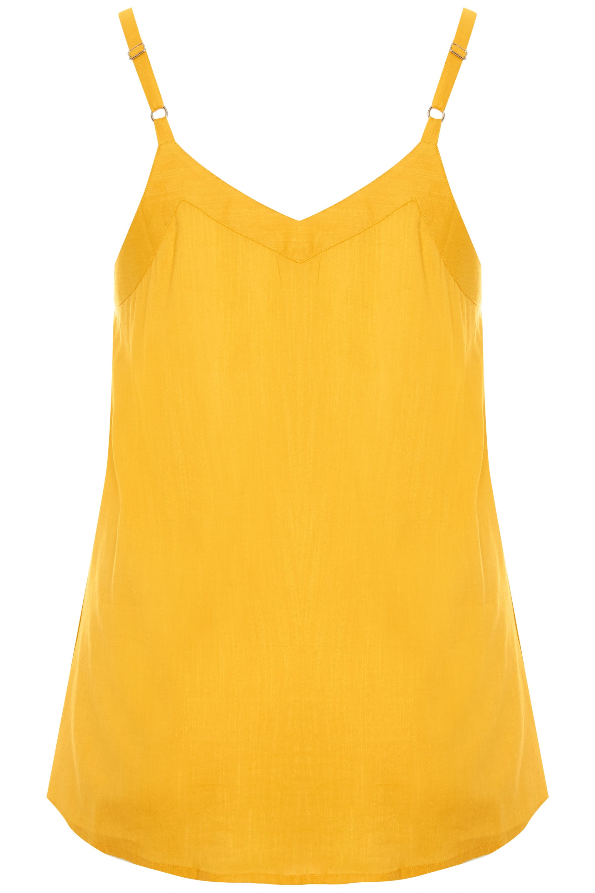 Yellow Button Cami Top | Yours Clothing