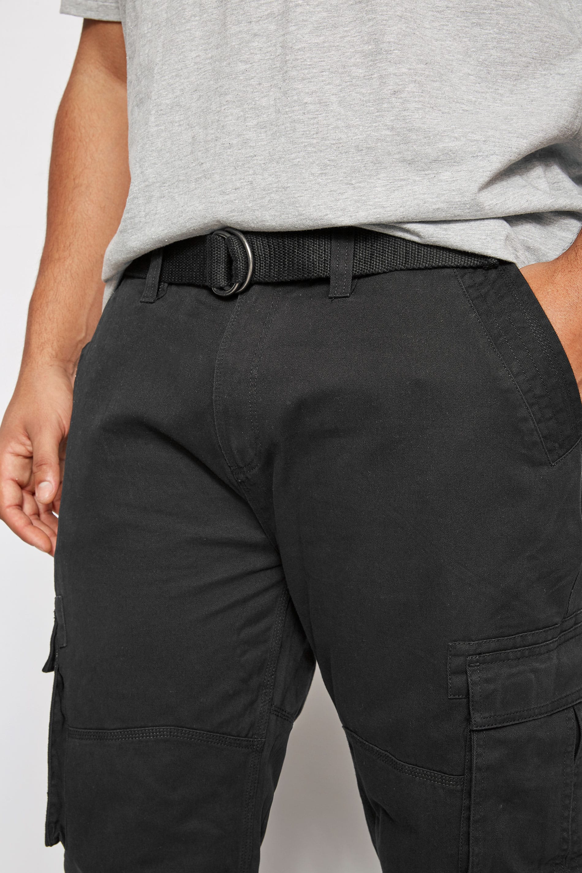 BadRhino Black Cargo Trousers With Utility Pockets | BadRhino