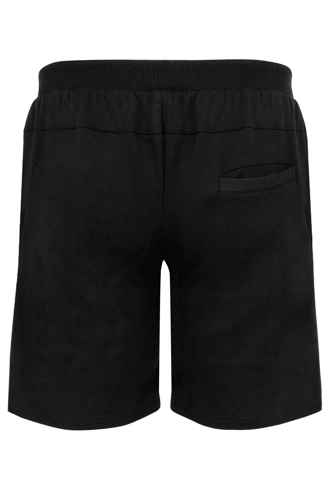 BadRhino Black Basic Sweat Shorts Extra Large Sizes L to 8XL