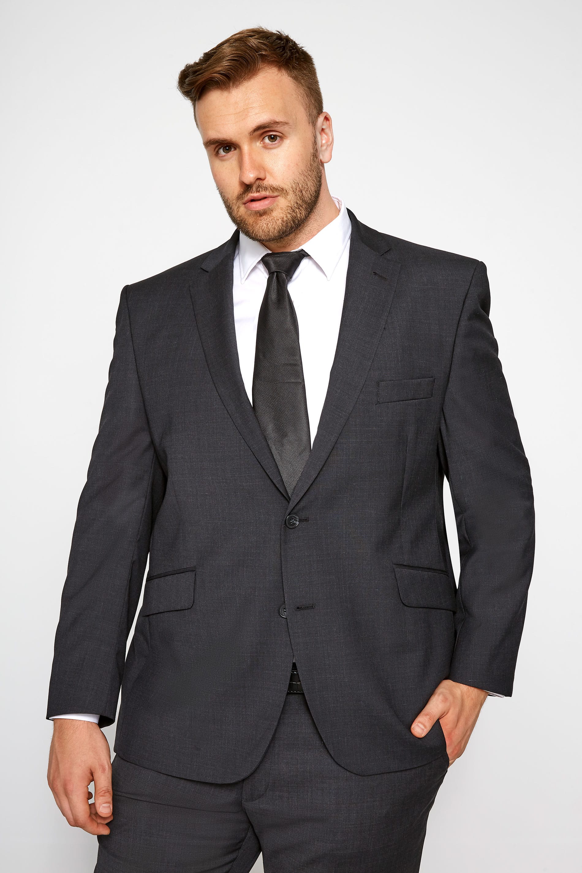 BadRhino Big & Tall Charcoal Grey Regular Suit Jacket_958b.jpg