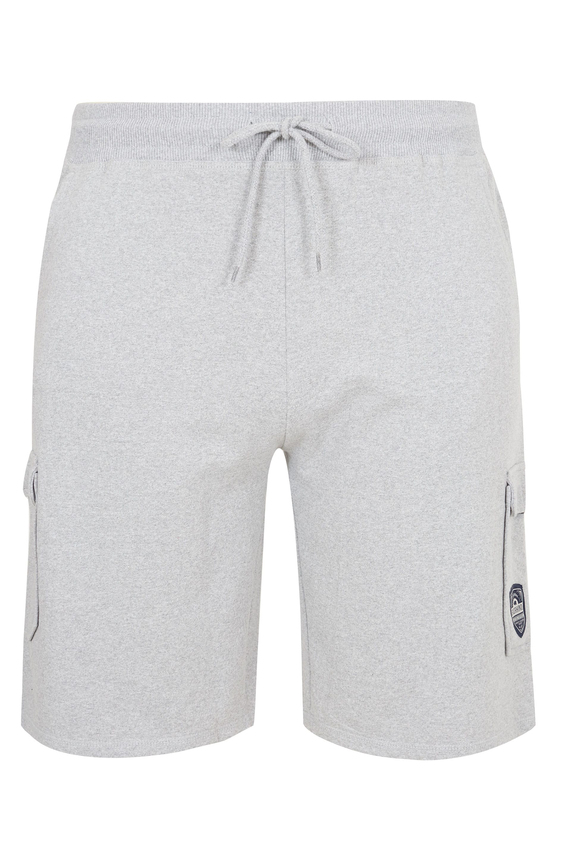 BadRhino Grey Marl Cargo Jersey Shorts | Big Sizes M to 8XL | BadRhino