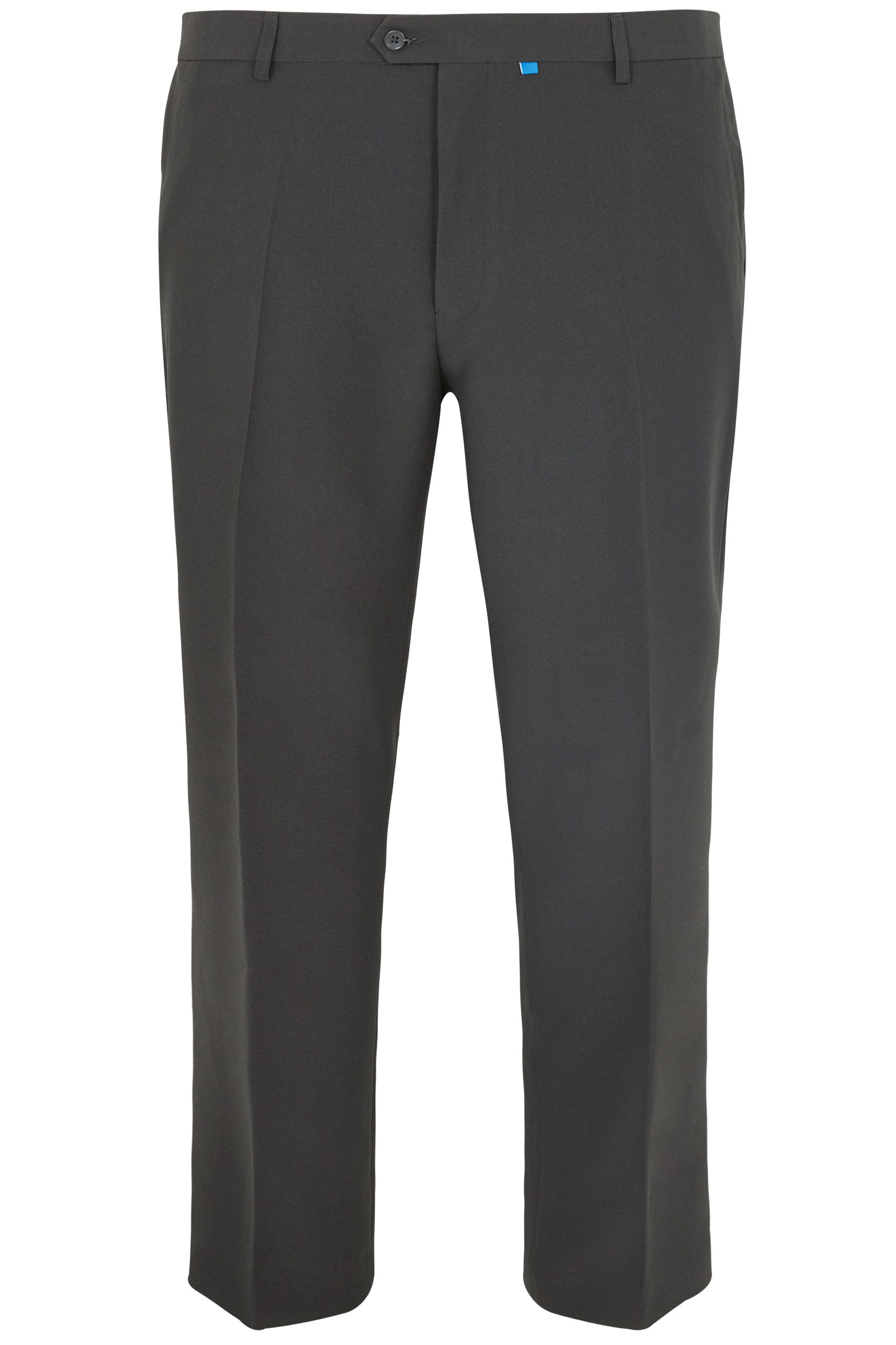BadRhino Grey Single Pleat Smart Trousers | BadRhino