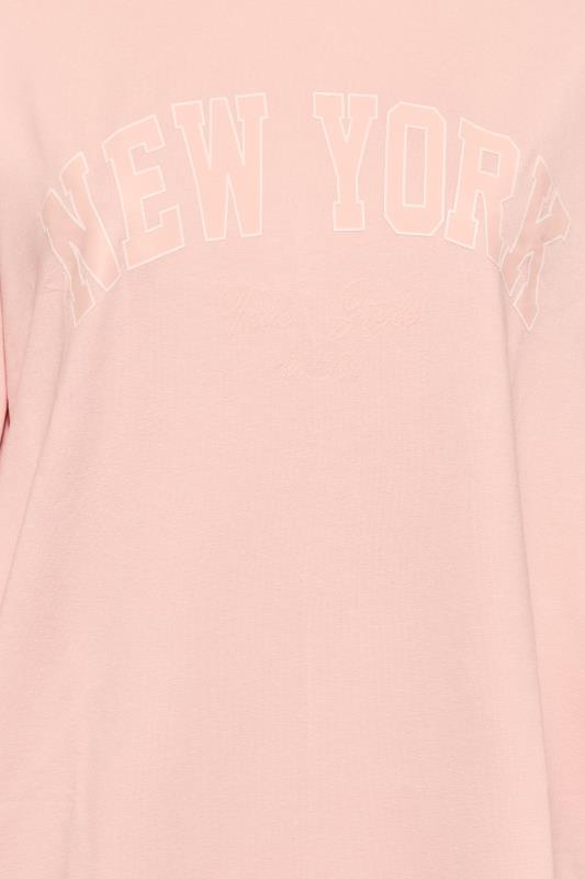Plus Size Pink 'New York' Printed Sweatshirt | Yours Clothing 5