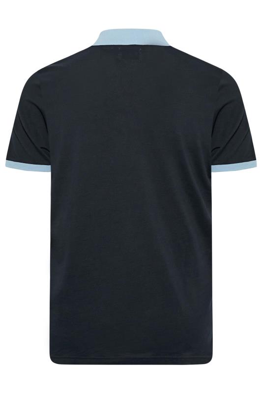 PENGUIN MUNSINGWEAR Big & Tall Navy Blue Stripe Polo Shirt | BadRhino 3
