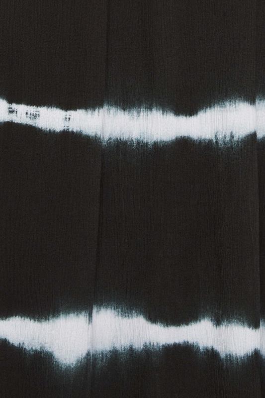 YOURS Plus Size Black Tie Dye Crinkle Crochet Back Vest Top | Yours Clothing 5