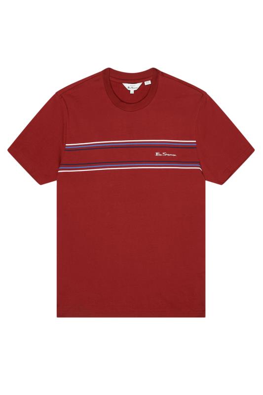 BEN SHERMAN Red Chest Stripe Logo T-Shirt_F.jpg