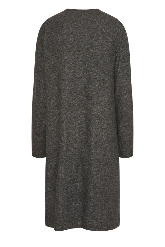 Tall Women's LTS Grey Brushed Faux Fur Pocket Cardigan | Long Tall Sally 7