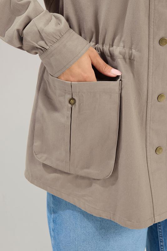 YOURS Plus Size Natural Brown Carpenter Jacket | Yours Clothing 4
