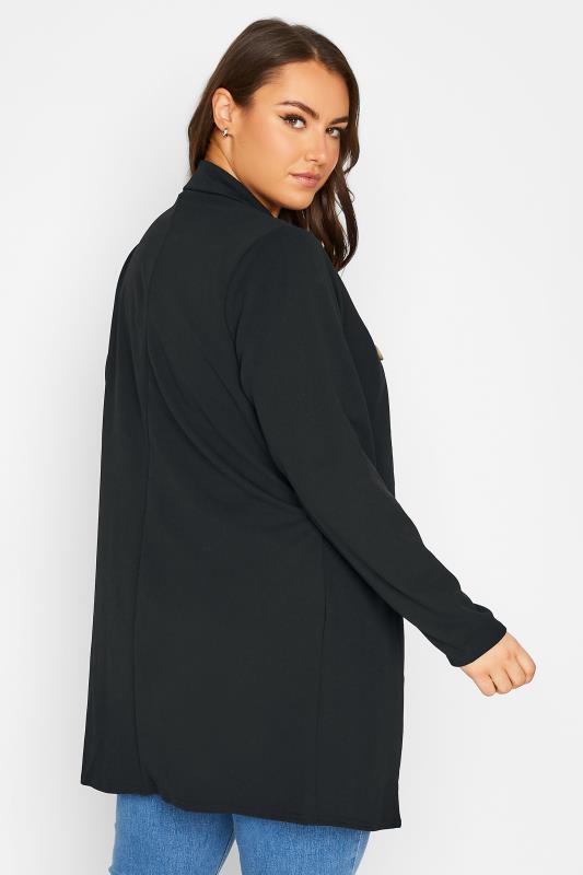 LIMITED COLLECTION Plus Size Black Button Front Blazer | Yours Clothing 3