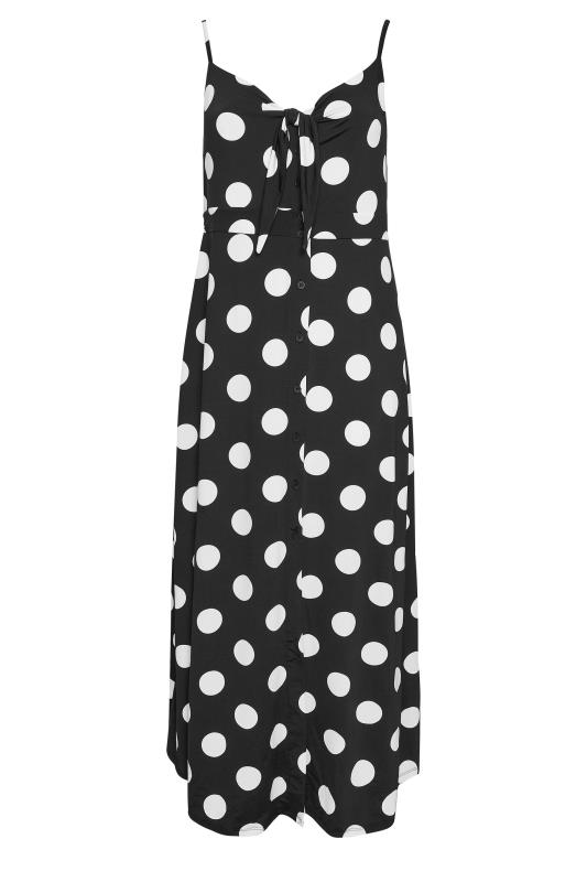 YOURS Plus Size Black Dot Print Maxi Dress | Yours Clothing 5