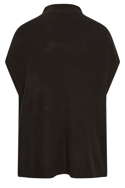 YOURS Plus Size Black High Neck Knitted Vest Top | Yours Clothing 8