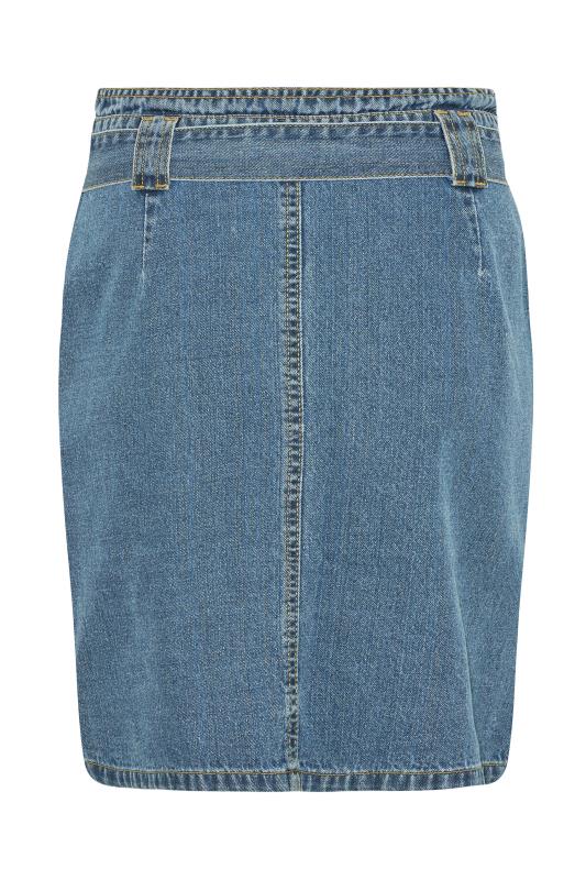 LTS Tall Women's Blue Cotton Denim Skirt | Long Tall Sally 7