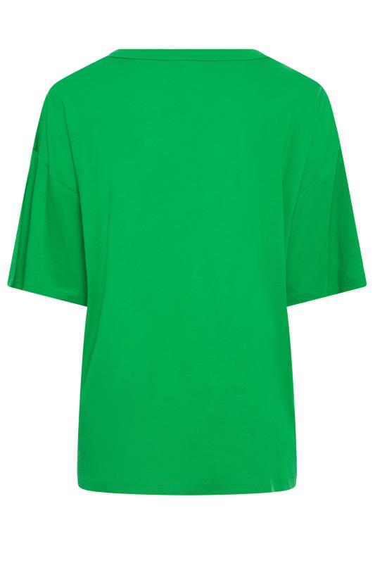 YOURS Plus Size Apple Green Oversized Boxy T-Shirt | Yours Clothing 8