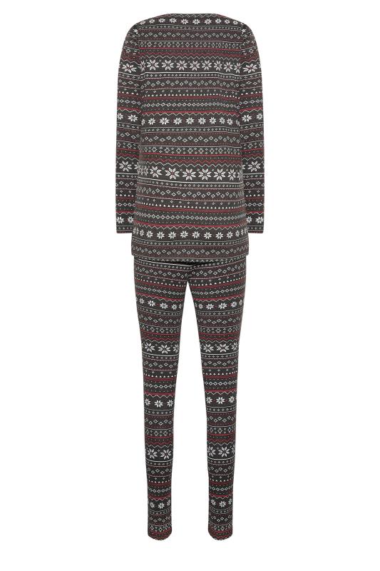 LTS Tall Women's Grey Fairisle Print Christmas Pyjama Set | Long Tall Sally 7