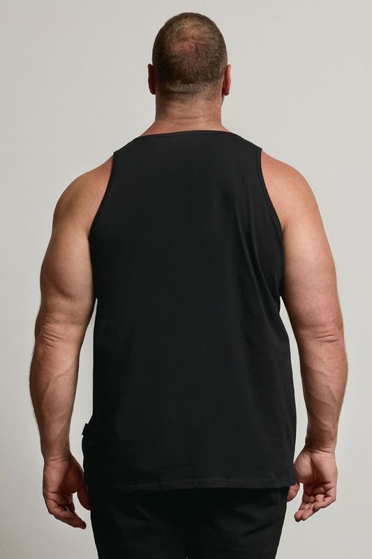 BadRhino Big & Tall 5 Pack Grey/Green/White/Navy/Black Extra Long Plain Vest Top | BadRhino 5