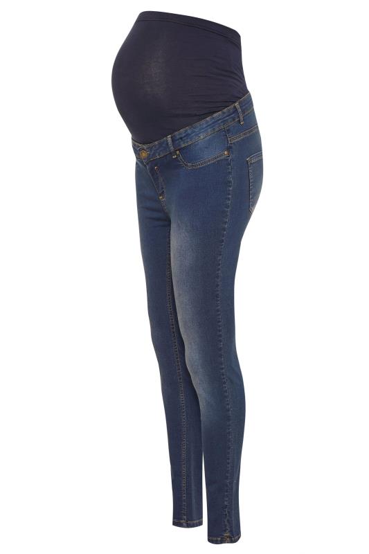 Tall Women's LTS Maternity Blue Skinny Jeans | Long Tall Sally 3
