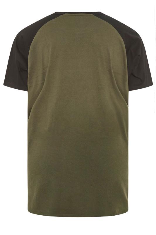 BadRhino Big & Tall Khaki Green Raglan T-Shirt 4