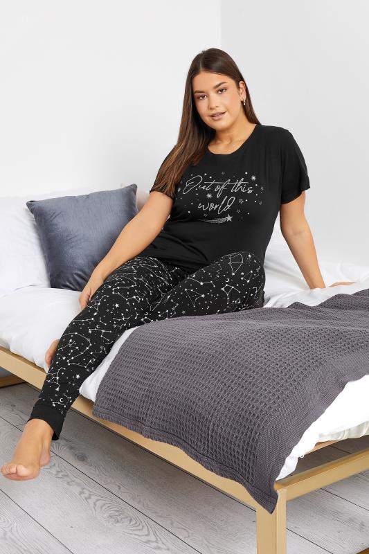 Tall Women's LTS Black 'Out Of This World' Pyjama Set | Long Tall Sally 2