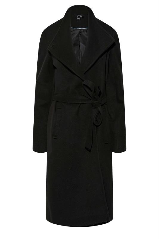 LTS Tall Black Wrap Coat 6