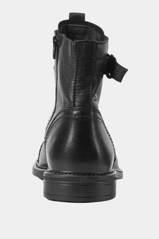 JACK & JONES Big & Tall Black Leather Boots | BadRhino 3