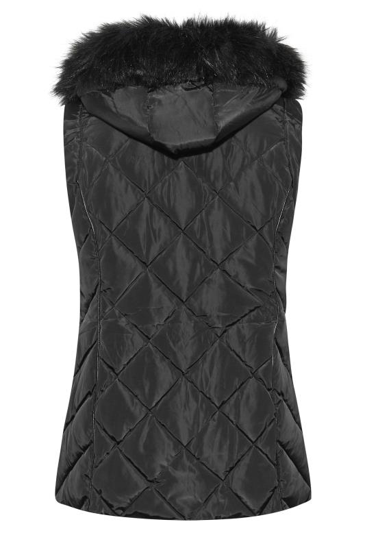 Plus Size Black Diamond Quilted Gilet | Yours Clothing 7