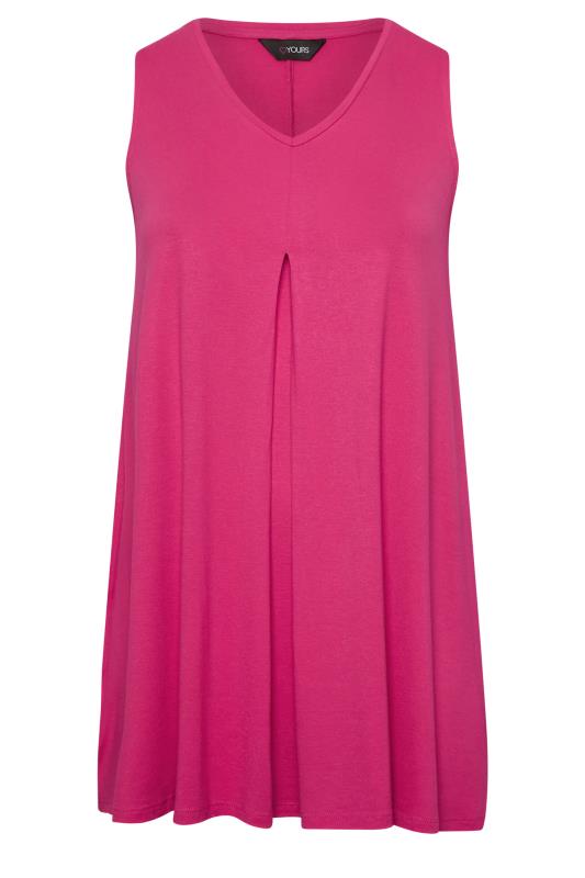 YOURS Plus Size Hot Pink Swing Vest Top | Yours Clothing 5