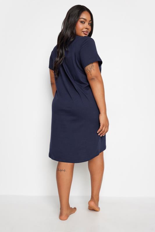 YOURS Curve Navy Blue 'Head In The Clouds' Nightdress 3