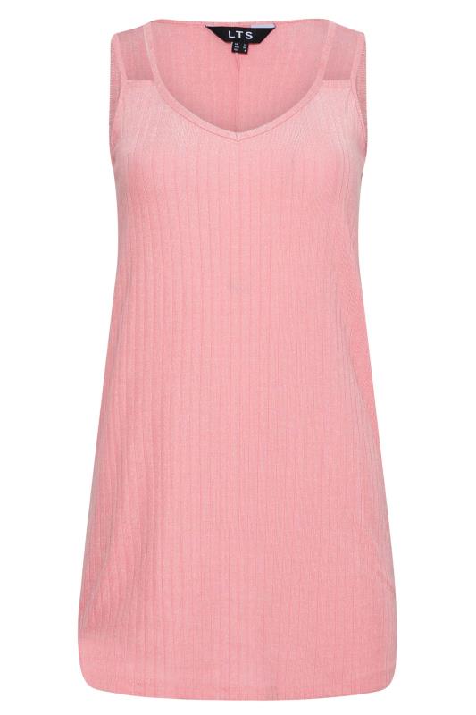 LTS Tall Pink Cut Out Strap Vest Top 5