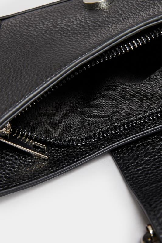 Black Triple Buckle Detail Shoulder Bag | Yours Clothing 7