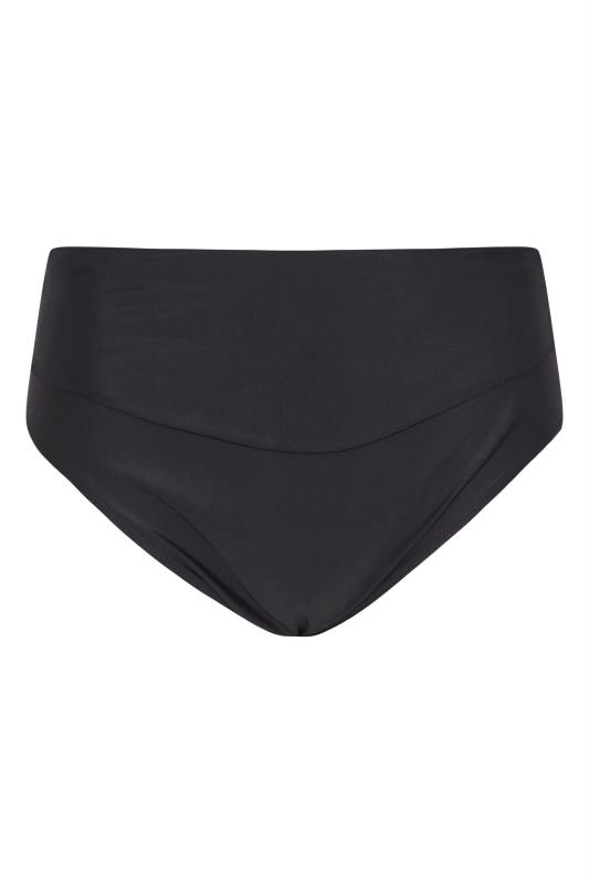 Plus Size Black Fold Over Tummy Control Bikini Brief | Yours Clothing  6