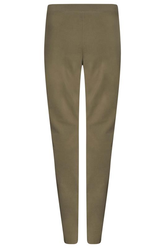 LTS Tall Khaki Green Stretch Skinny Trousers | Long Tall Sally 3