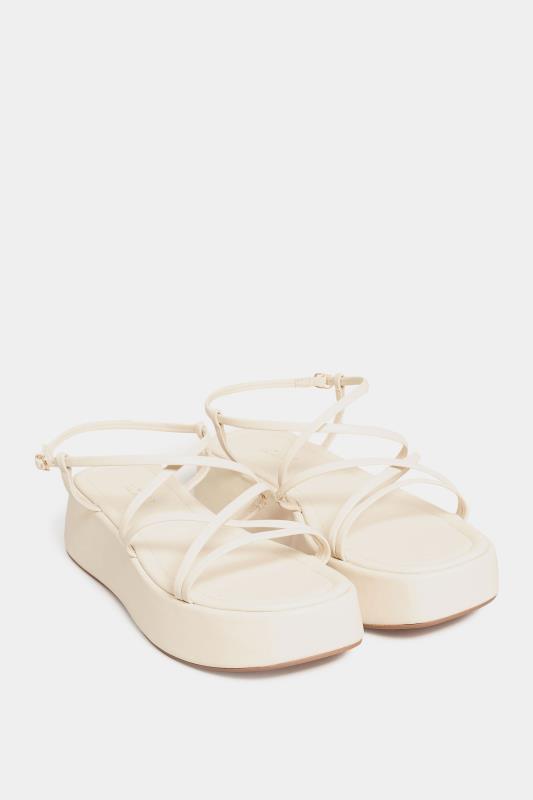 LIMITED COLLECTION White Strappy Flatform Sandals in Extra Wide EEE Fit | Yours Clothing 2