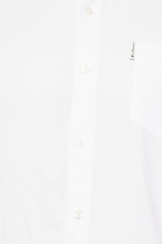 BBEN SHERMAN Big & Tall White Long Sleeve Oxford Shirt | BadRhino 2