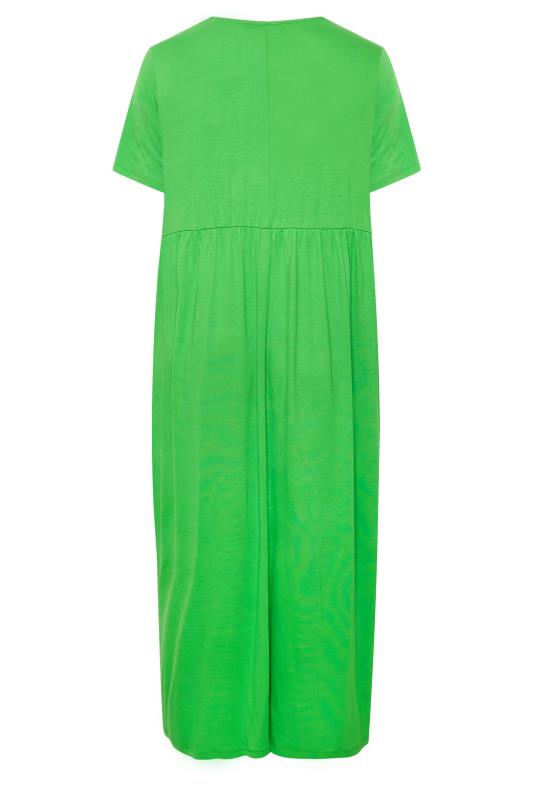 LIMITED COLLECTION Plus Size Bright Green Pocket Maxi Dress | Yours Clothing 7