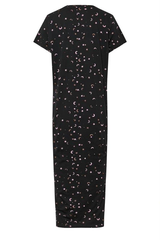 LTS Tall Women's Black 'Cosmic Dreamer' Slogan Midaxi Nightdress | Long Tall Sally 7