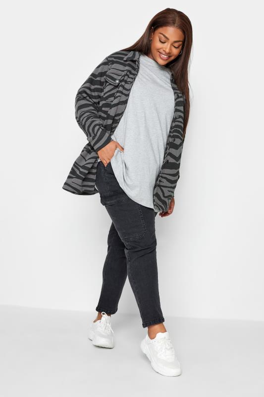 YOURS Curve Zebra Print Shacket | Yours Clothing 3