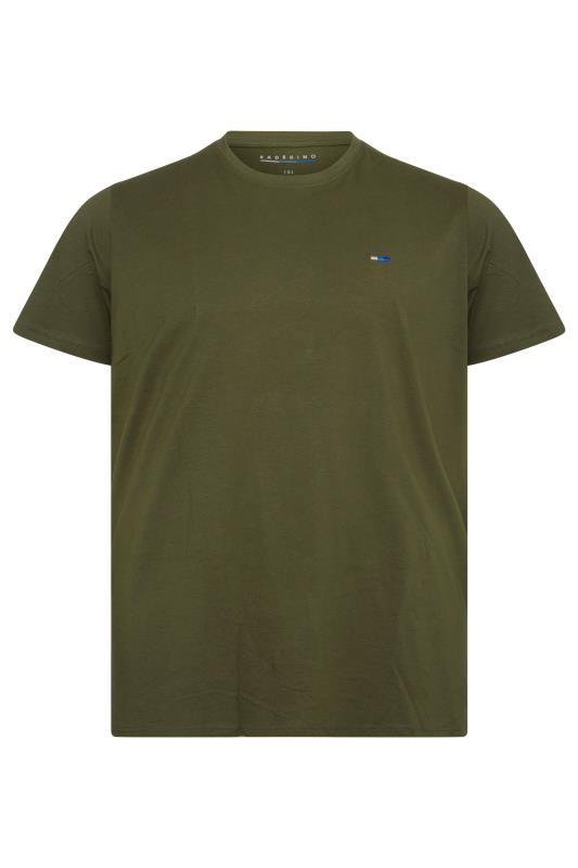 BadRhino Big & Tall Khaki Green Plain T-Shirt 2