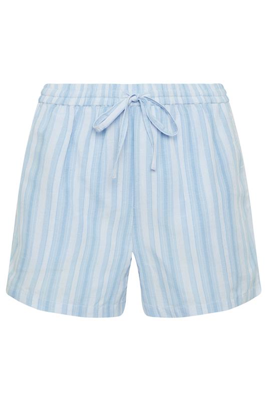 PixieGirl Petite Women's Blue Stripe Cotton Shorts | PixieGirl 5