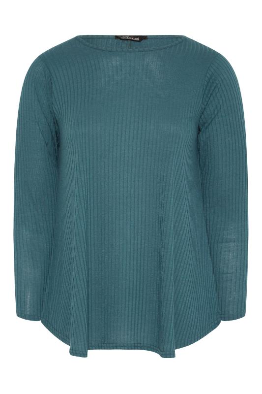 LIMITED COLLECTION Forest Green Ribbed Top_F.jpg