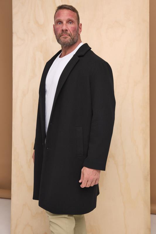 BadRhino Big & Tall Black Formal Overcoat | BadRhino 1