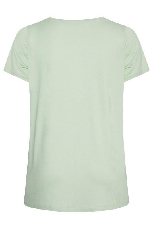 Curve Mint Green Butterfly 'Only For You' Slogan T-Shirt 7