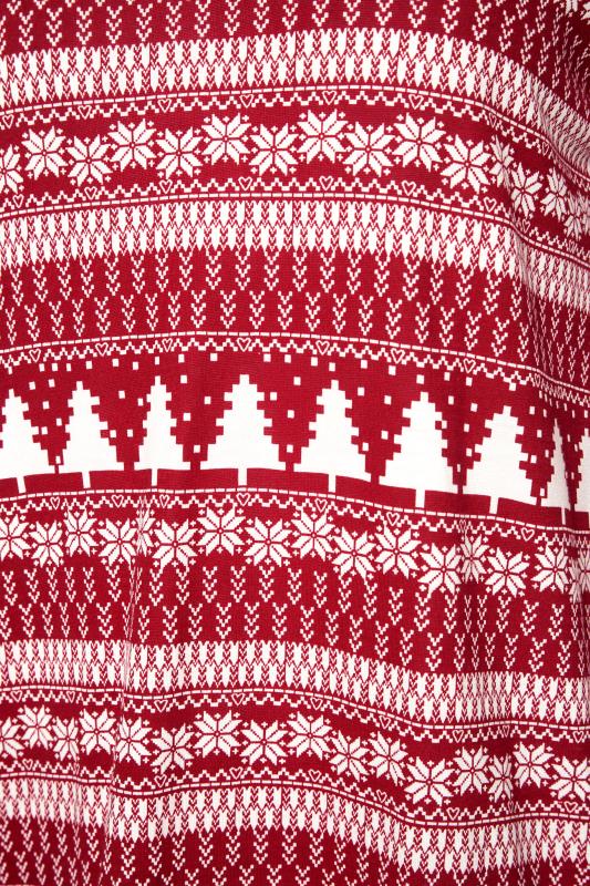 LTS Red Fairisle Print Christmas Pyjama Set 4