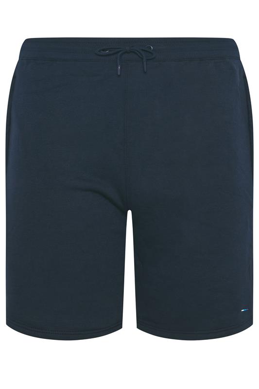 BadRhino Big & Tall Navy Blue Zip Pocket Jogger Shorts | BadRhino 2