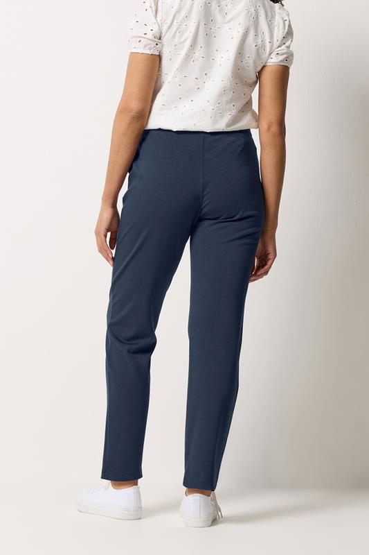 M&Co Navy Blue Ponte Seam Detail Trousers | M&Co 2