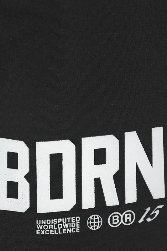 BDRNO Premium Big & Tall Black Logo Jogger Shorts | BadRhino 8