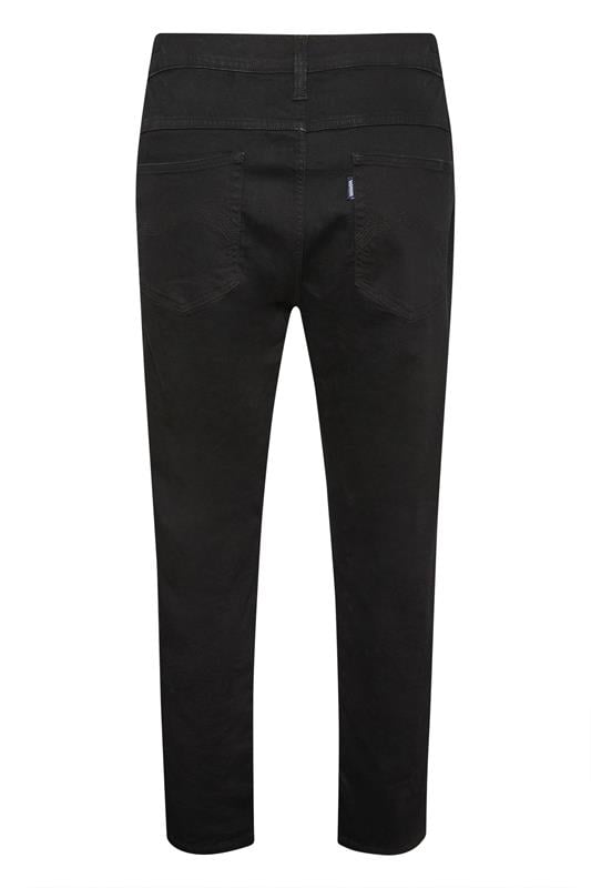 BadRhino Big & Tall Black Elasticated Waist Stretch Jeans | BadRhino 8