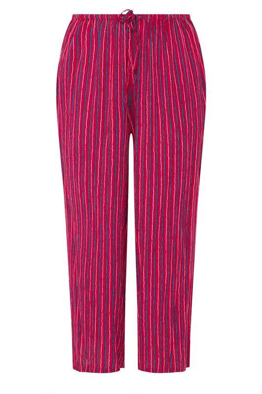 LIMITED COLLECTION Plus Size Red Stripe Wide Leg Trousers | Yours Clothing 5