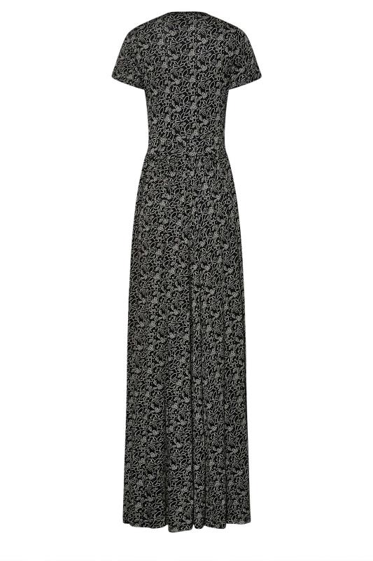 LTS Tall Women's Black Sketch Floral Maxi Dress | Long Tall Sally 6