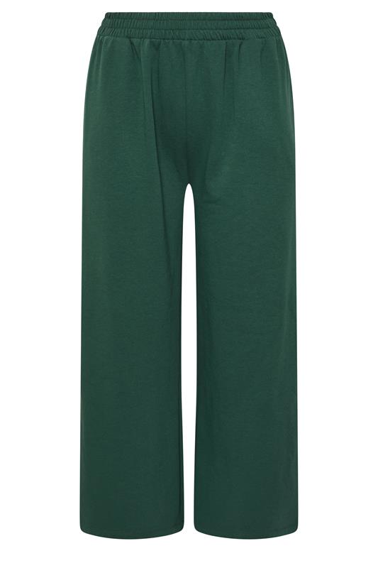 LIMITED COLLECTION Plus Size Forest Green Wide Leg Joggers | Yours Clothing 5